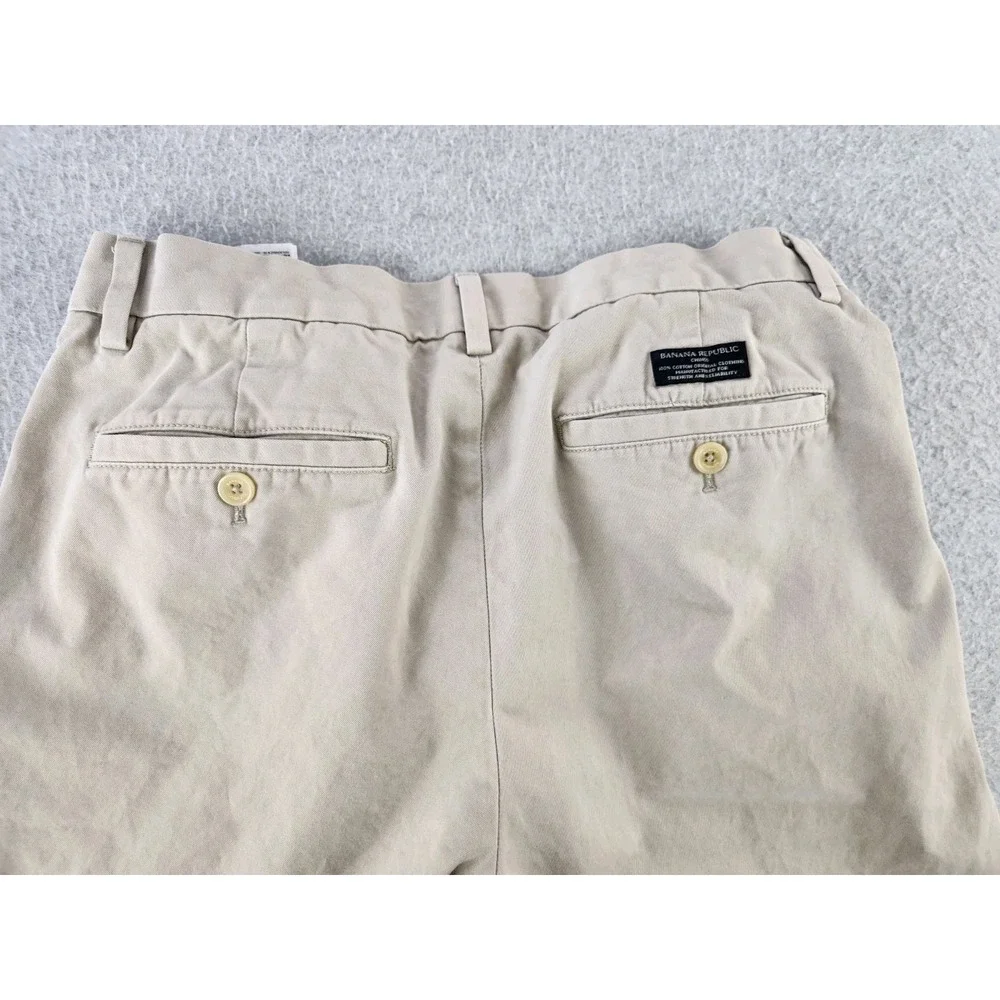 Banana Republic Pants Mens 32x30 Khaki Chino Beige Flat Front Classic Slacks‎